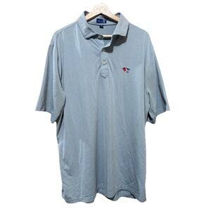 Stitch Golf Polo Shirt Mens Extra Large Blue Gray Striped Performance Comfort‎
